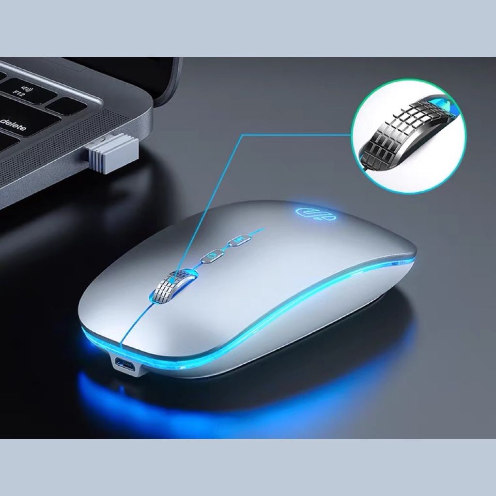 M1L wireless mouse mute rechargeable female high-value silent E-sports Games office Bluetooth laptop unlimited for a variety of computers