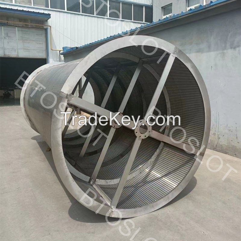 stainless steel waste water treatment wedge wire screen filter drum