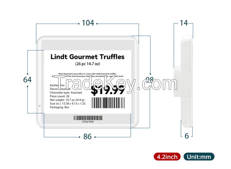 Suny 4.2 inch Electronic Shelf Label For Stores/Supermarkets