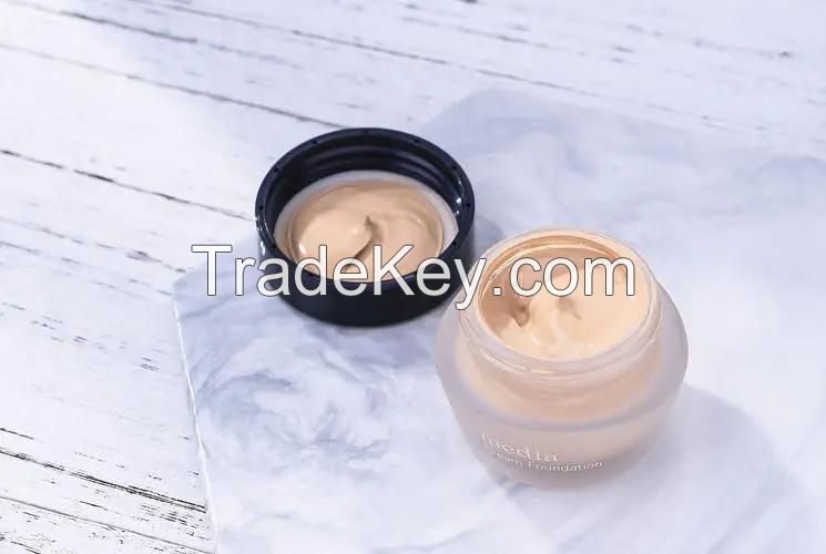 Foundation makes skin tone even or changes skin tone to be more beautiful