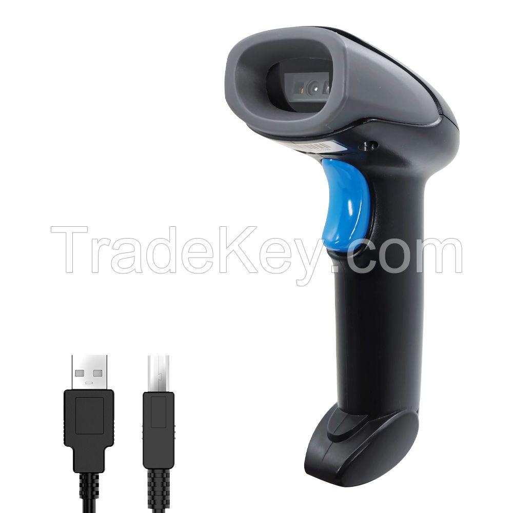 10USD 1D 2D Wired USB Handheld Barcode Scanner