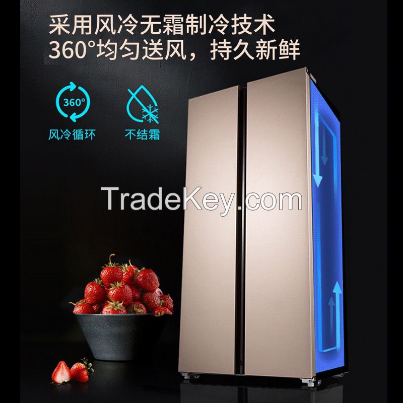 Skyworth double door household refrigeratorï¼Œfrost freeï¼Œnoise reductionï¼Œenergy savingï¼Œlarge capacity refrigerator