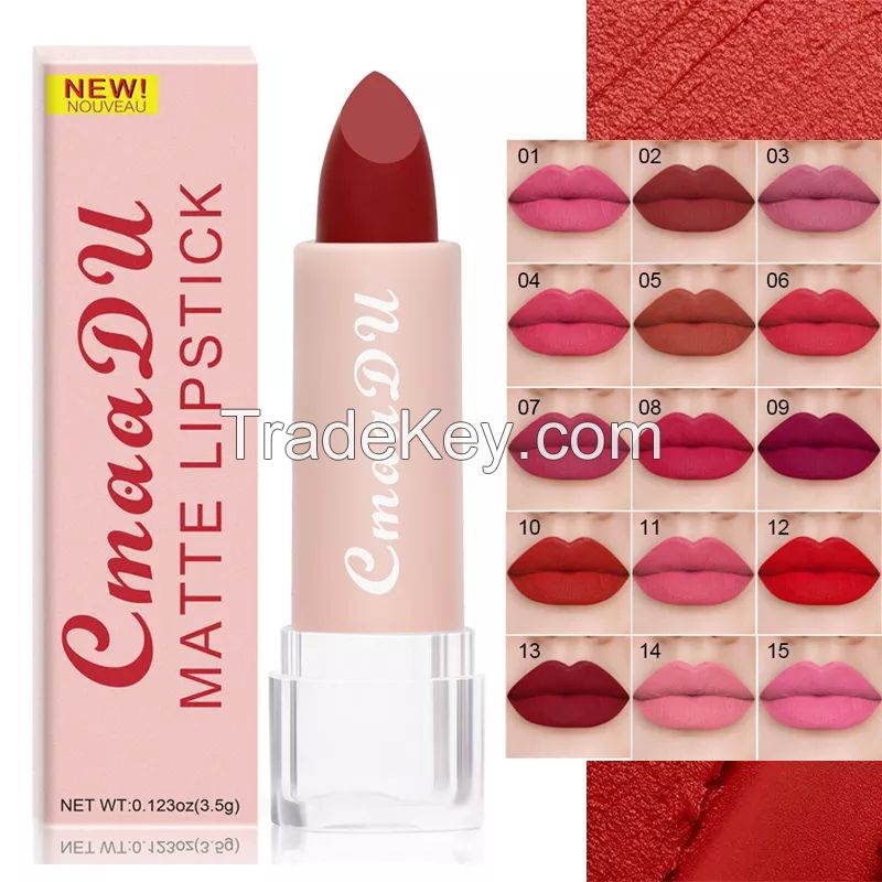 15Color Lipstick Lip Makeup Velvet Matte Lipgross Tint