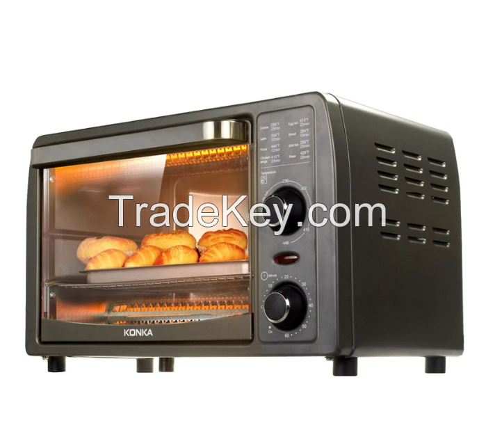 KONKA Electric Oven 13L Multifunctional Mini Oven Frying Pan Baking Machine Household Pizza Maker Fruit Barbecue Toaster Oven