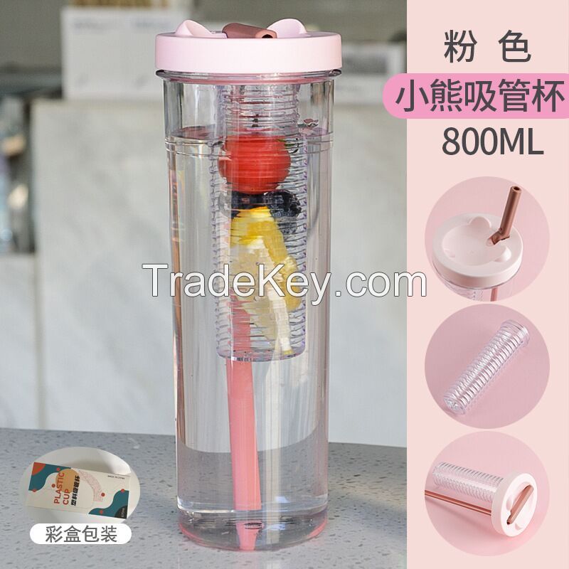 Summer juice cups, children's straw cups