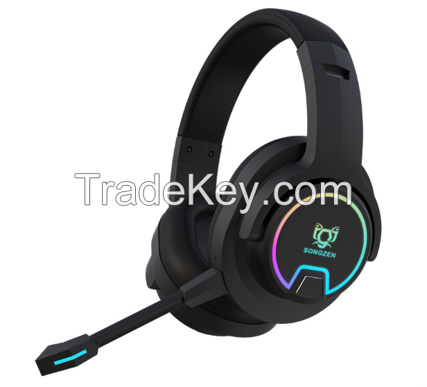 E-sports active ENC noise reduction headphones headset wireless Bluetooth luminous RGB computer bass headset