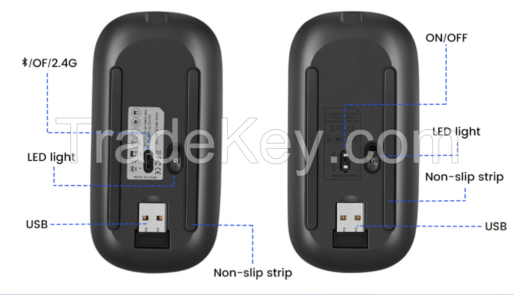 Wireless Mouse Bluetooth Rechargeable Mouse Wireless Computer Silent Mouse Ergonomic Mini Mouse USB Optical Mice For PC laptop