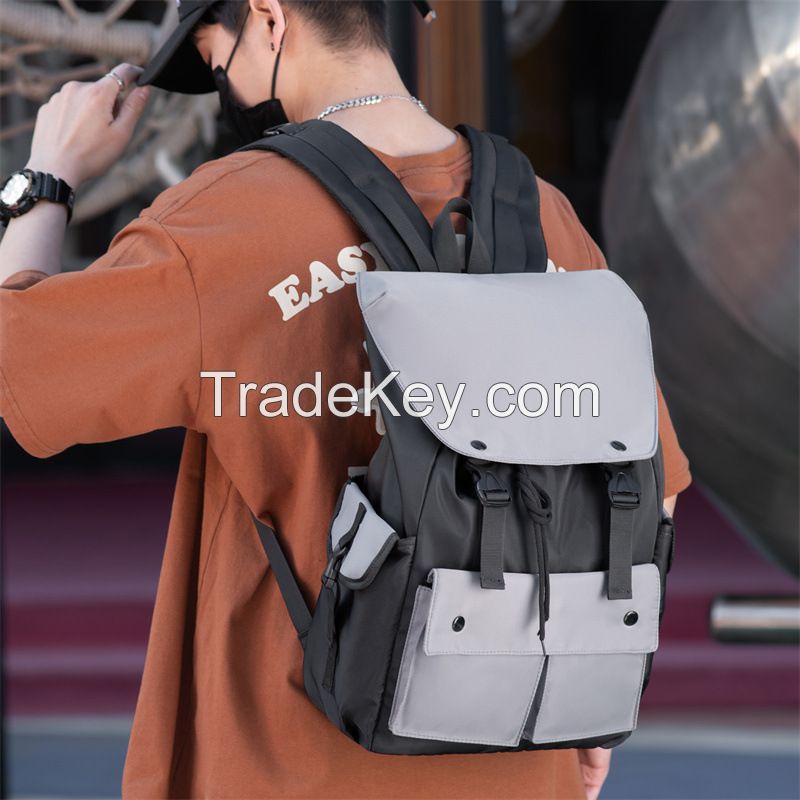SKAEFIO Men's School Backpacks For Lightweight Waterproof Teenager Boys Man College Tote Travel Knapsack University Students Bag