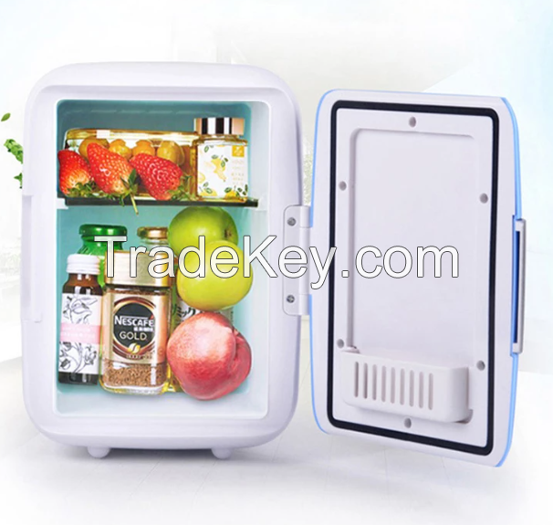 Portable 4L Mini Beauty Refrigerator Multifunction Home Car Refrigerator Face Cosmetics Fridge Cooler Warmer Fridge Car Freezer x 82.5" XB27R