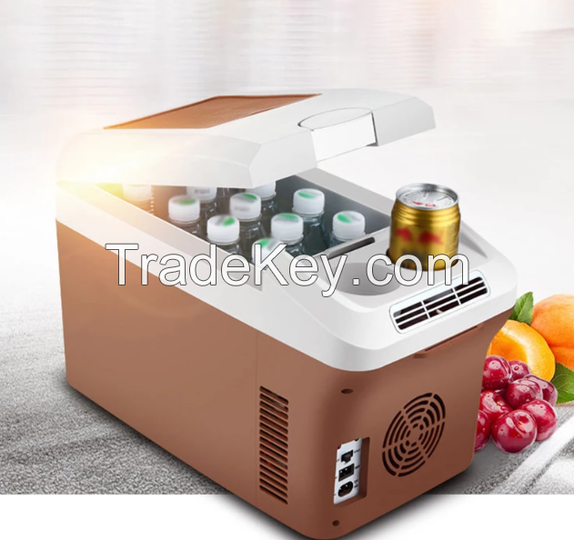 15L 12/24V Car Refrigerator 220V Home Mini Portable Fridge Compressor Outdoor Pinic Food Refrigeration Heating Freezer Cooler