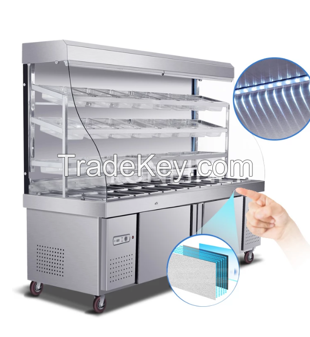 Commercial Refrigeration Showcase Vegetable Refrigeration Cabinet Spicy Hot Pot Freezer LB-896