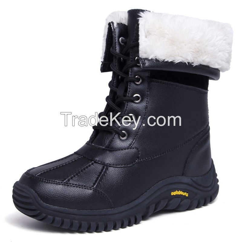 High top cotton boots winter outdoor snow boots Women's fleece thick warm large size waterproof casual sports cotton shoes
