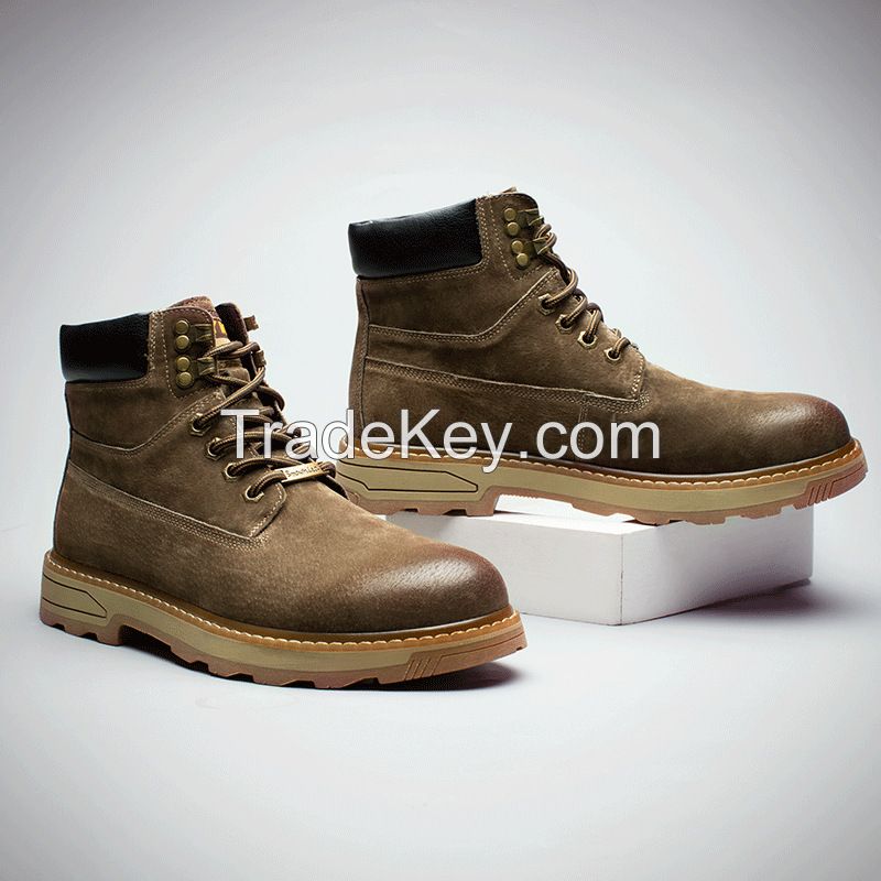 Warm Men's Winter Pu Leather Ankle Boots