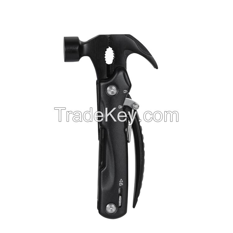 Outdoor Emergency Tool Pocket Tool Claw Hammer Survival Kit Multi Tool Hammer With Black Coating