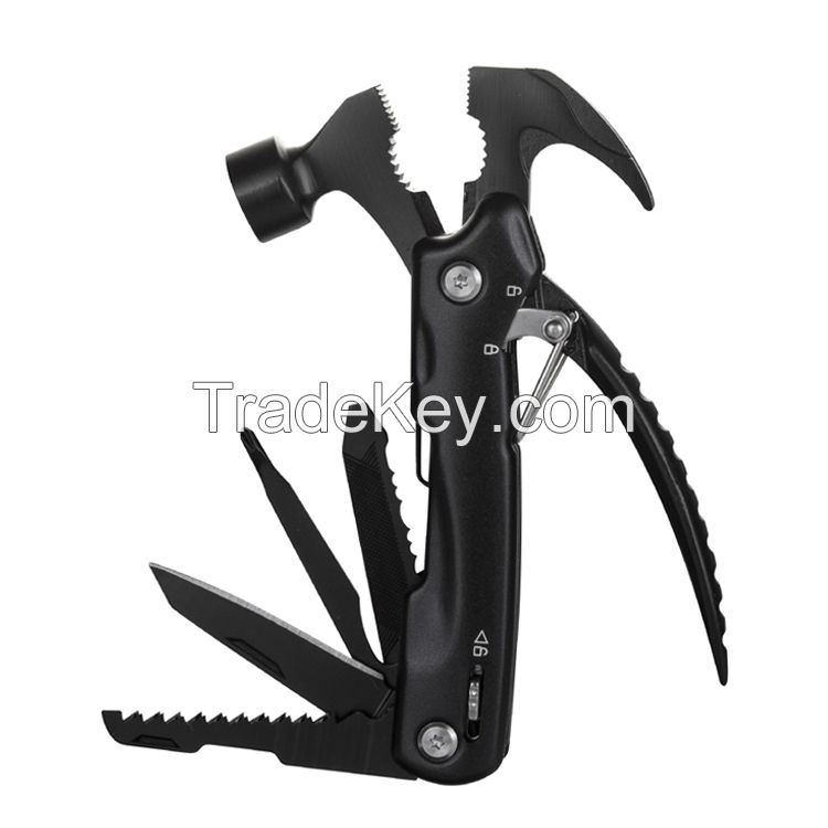 Outdoor Emergency Tool Pocket Tool Claw Hammer Survival Kit Multi Tool Hammer With Black Coating