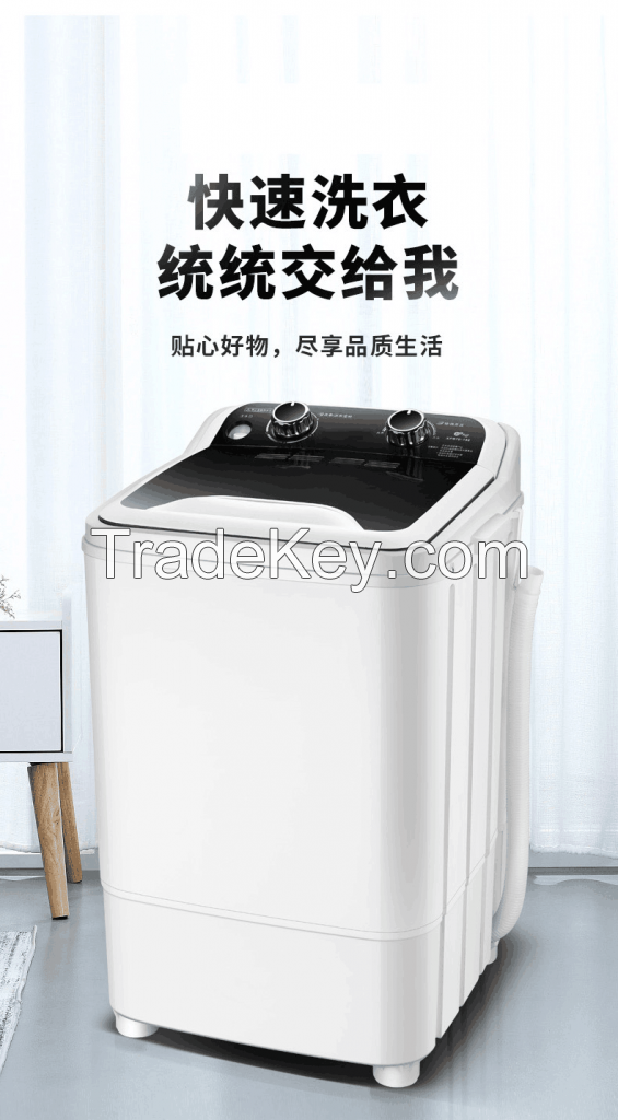 7KG Large Capacity Single Barrel Small Semi-automatic Mini Washing Machine Household with Asphalt Washing Machine