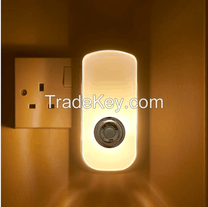 Auraglow Plug in PIR Motion Sensor LED Night Light Hallway Safety Living Aid &amp; Emergency Torch - Warm White