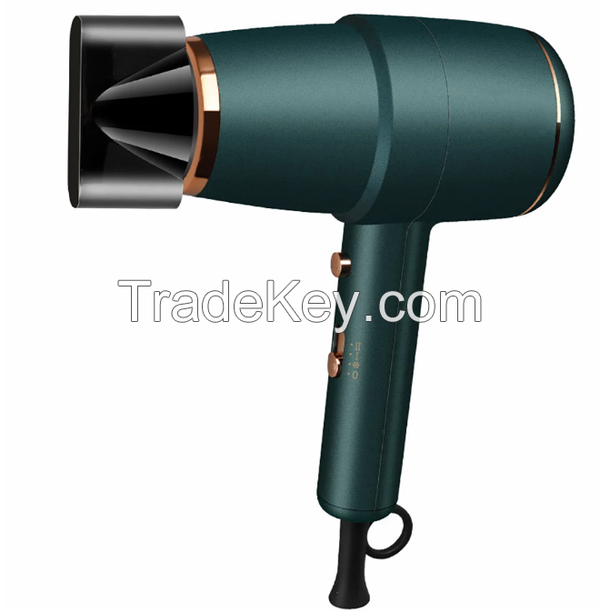 Professional Hair Dryer Strong Wind Negative Ion 1500W Blowdryer with Noise Reduction Treatment Hot and Cold Air Quick Dry Hairs