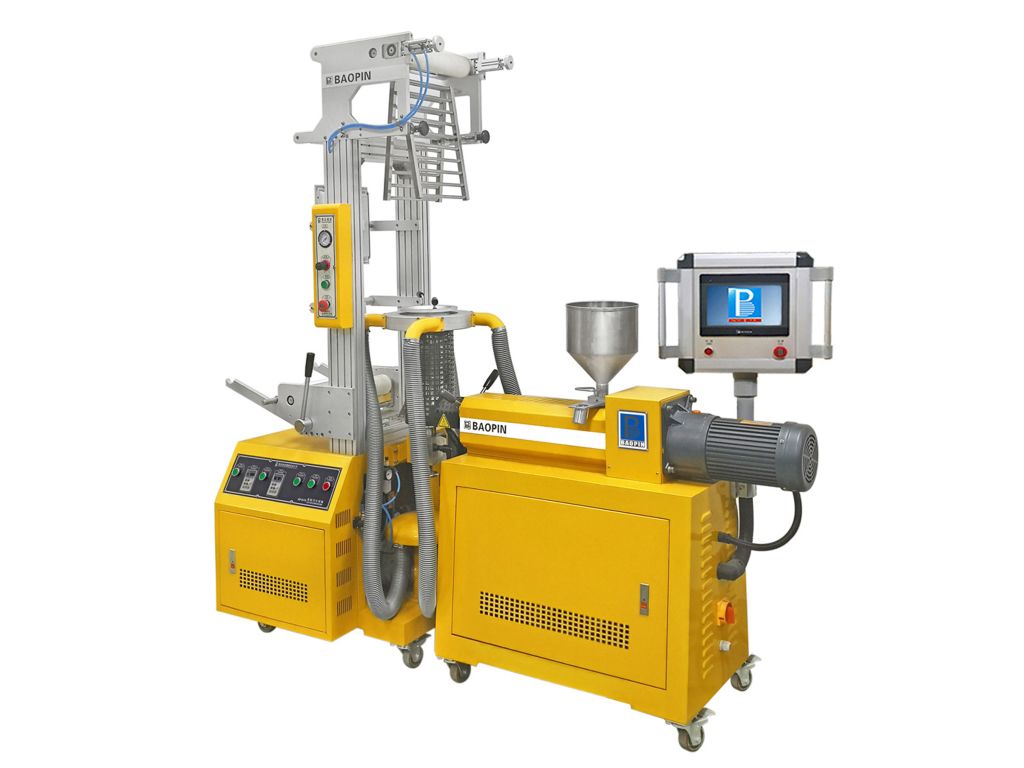Fully Automatic Single Layer Laboratory Small Film Blowing Machine for HDPE LDPE PP PE PLA Plastic Polymer Nylon