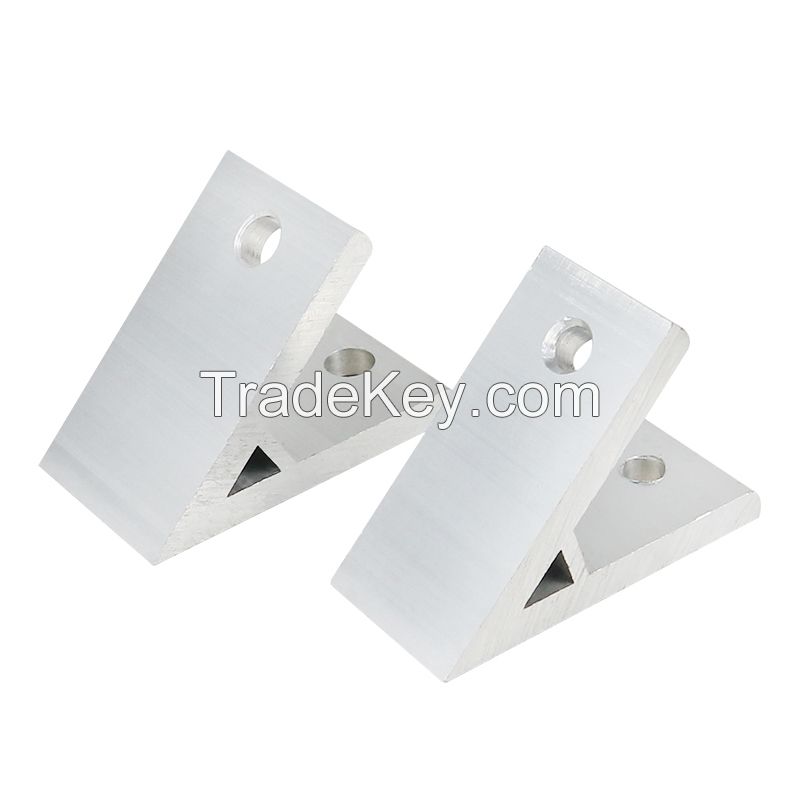 OEM factory price anodized silver 45 degree adjustable angle bracket for Aluminum Profile Connector