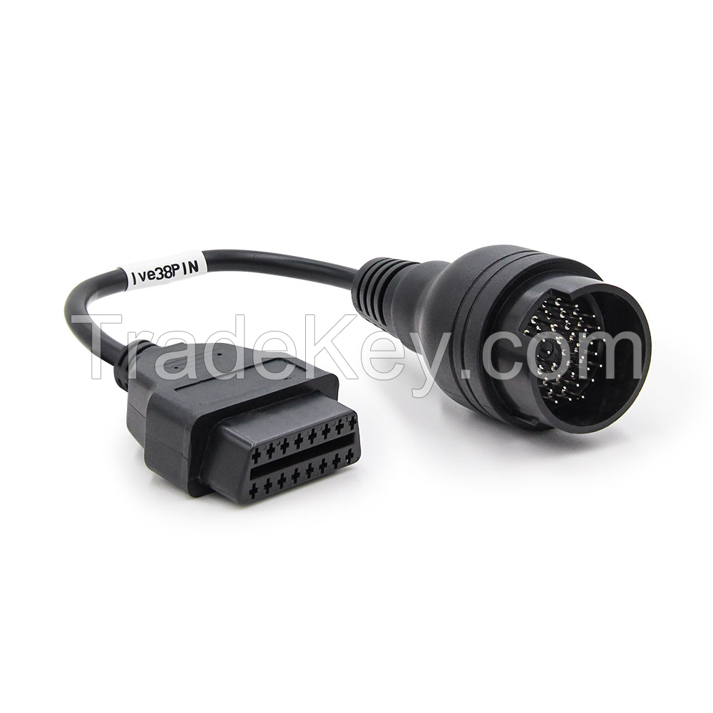 PSA0043.38Pin to 16Pin for IVECO Iveco 38-pin old truck transfer wiring obd2 conversion line.