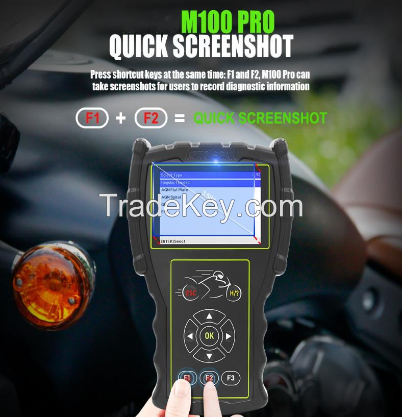 PSB0176-2.M100 PRO Moto Scanner Battery Tester Motorcycle Tester (OBD scan tool).