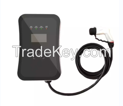 PS3W132. Wall-mounted / landing-type AC220V, 32A, 7KW Home Type 2 electric vehicle smart charger.