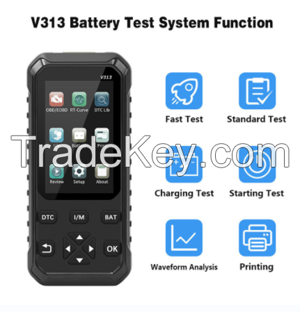 PSV313 .OBD 2 car read code card + battery tester battery detector two in one. Bluetooth APP dual-mode operation. Factory Direct Selling (V313 is a multi-function code reading card that integrates OBD general detection, battery detection and printing. It 