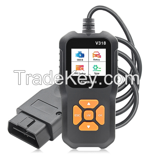 PSV318 .Battery detection, elm327 automotive diagnostic instrument, engine fault detector, obd 2 Bluetooth reading code card, automotive diagnostic tool factory direct sales. (OBD interface)