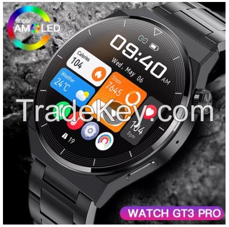 For Huawei Watch GT3 Pro AMOLED Smart Watch Men Custom Dial Answer Call Sport Fitness Tracker Men Waterproof Smartwatch 2022 NEW