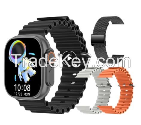 49mm Smart Watch Ultra Ocean Band Series 8 Smartwatch Body Temperature Measuring Bluetooth Calls Men Women Fitness Bracelet