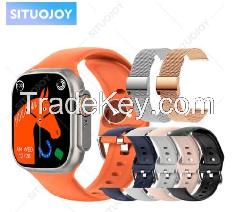 2022 Smart Watch Ultra Men Women Smartwatch Bluetooth Calls Temperature Measuring Wireless Charging for Apple Xiaomi