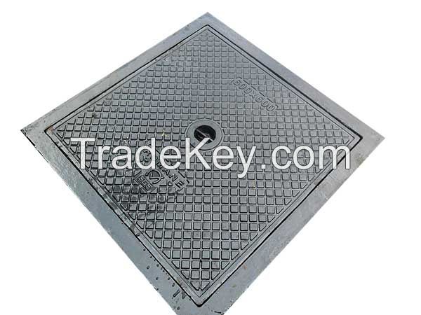 Square ductile iron manhole cover
