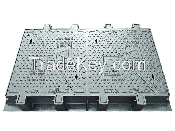 Square ductile iron manhole cover