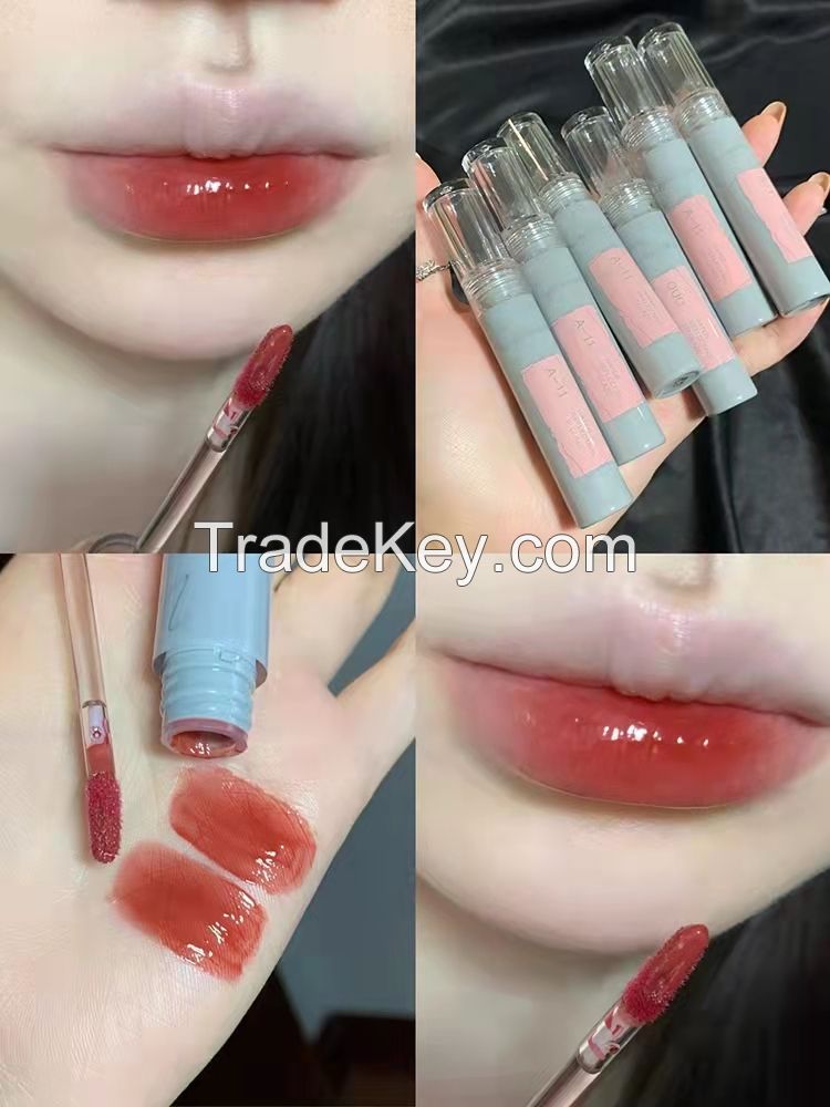 Lip mud lip gloss double-headed lip glaze mirror water lipstick summer nude color is a cheap student niche brand pure desire 
