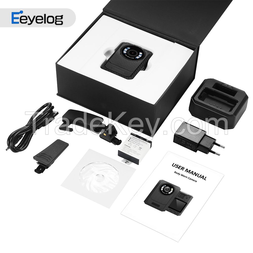 Eeyelog 4G 1080p night vision police mini body worn camera with GPS and WIFI