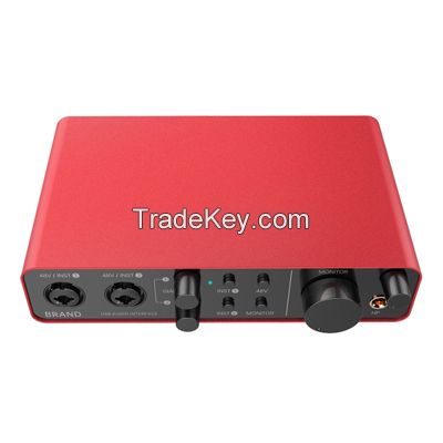 USB audio interface, external sound card, studio recording usb audio interface