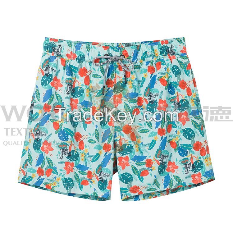 Custom Printed T Summer Beach Elastic Waist Swim Shorts With Factory Direct Sale Price