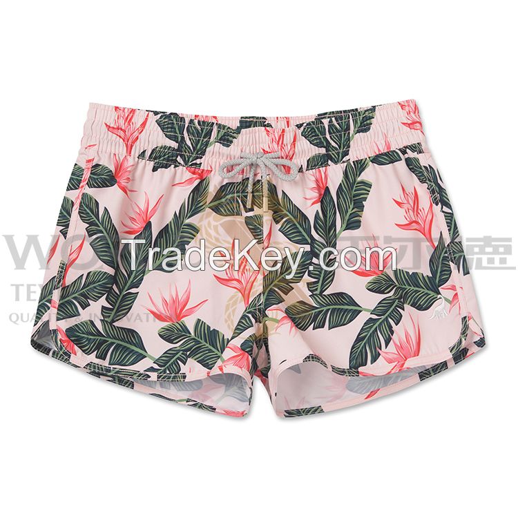 Factory Direct SalesWomens Swimshorts Floral Printed Plus Size Swim Sh