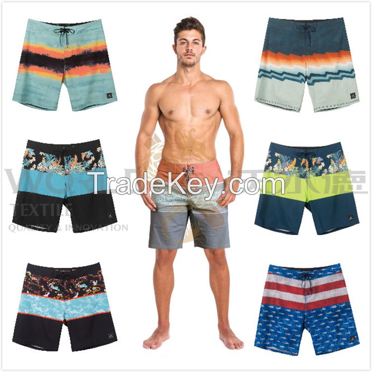 OEM Mens Recycled Fabric 4 Way Stretch Boardshorts For Sale