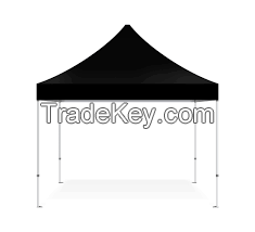 folding gazebo trade show tent print logo with side wall