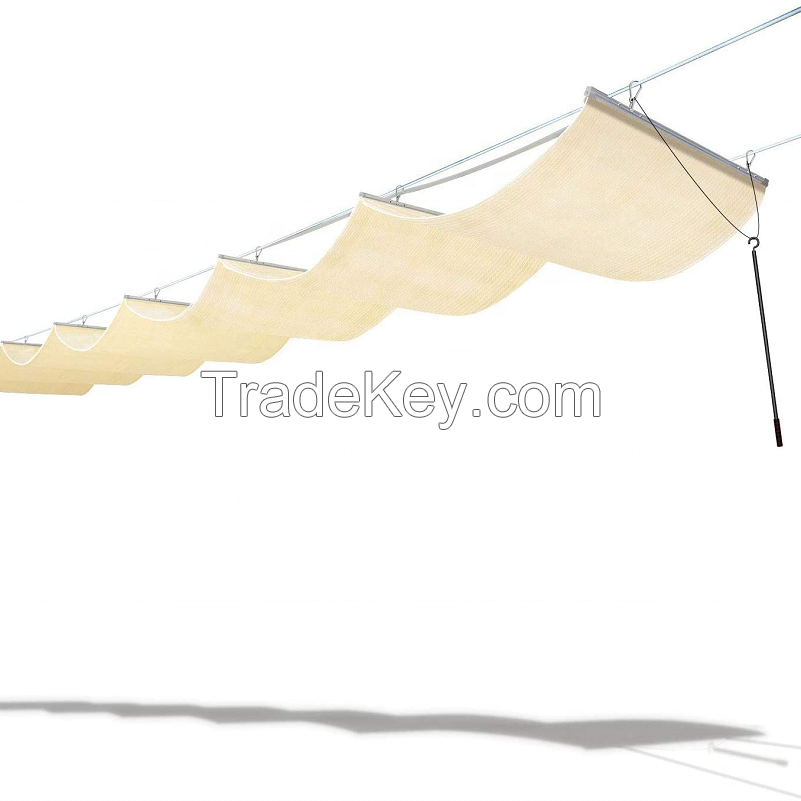 Sun Shade Wave Roof Ceiling Awning  Shade Fabric For Pergola Cover