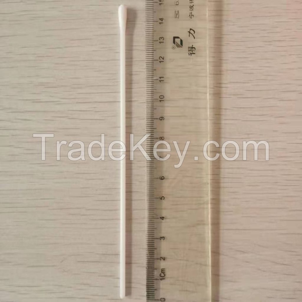 Unbreakable plastic PP rod cotton swab for testing sampling swab