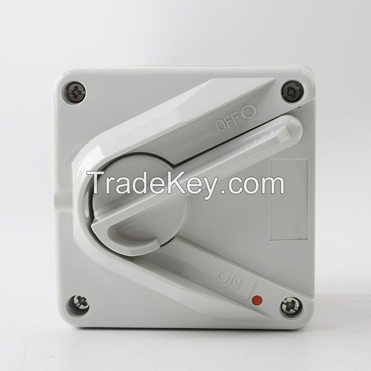 UKF 10A-20A weatherproof on off switch isolating switch