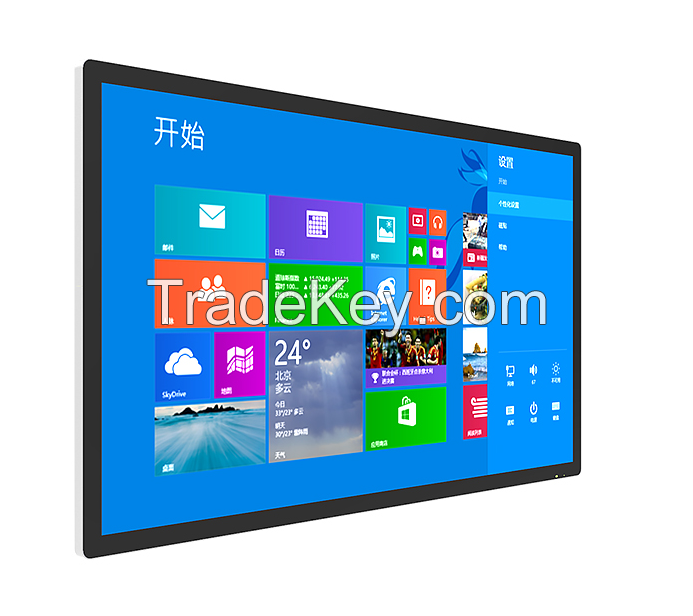 Wall Advertising Screen 46 Inch Indoor Wall Mounting Vertical LCD Digital Sign Touch Screen Kiosk