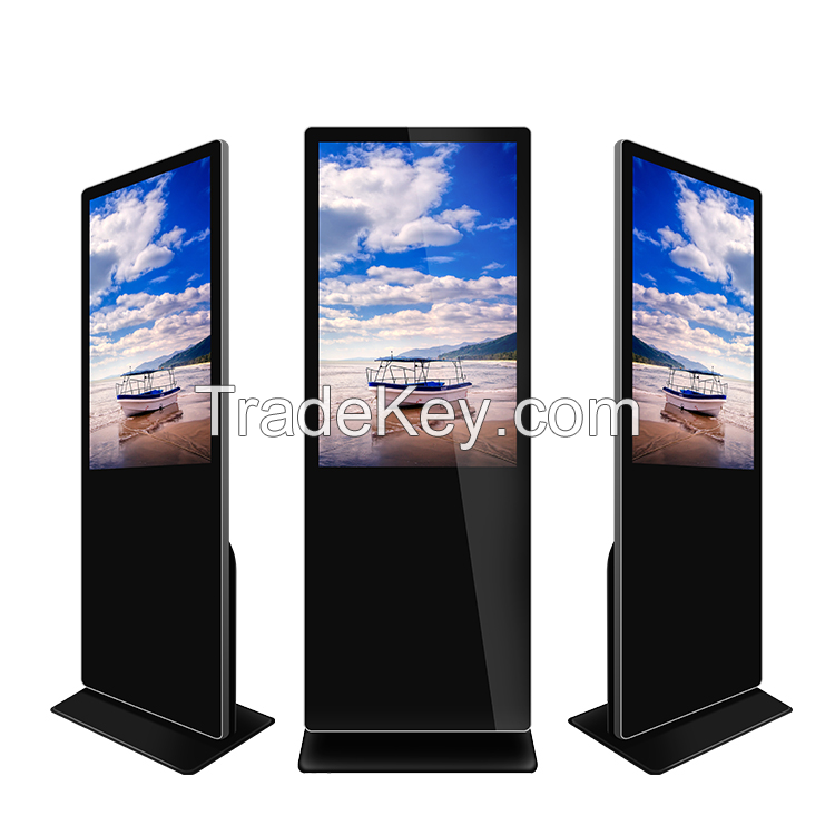 Super Thin Outdoor Digital Signage Totem 49 55 inch Wall Mounted Android Lcd Ultra Bright Drive Through Advertising Kiosk
