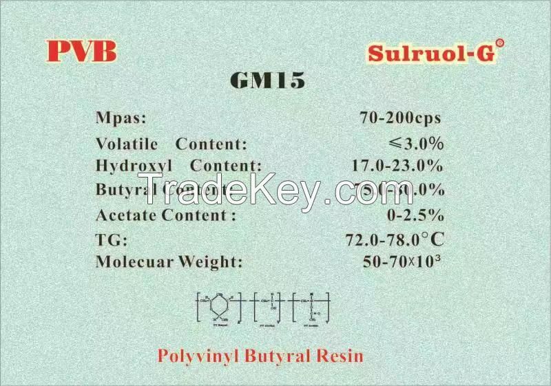 Polyvinyl butyral resin Sulruol GM15