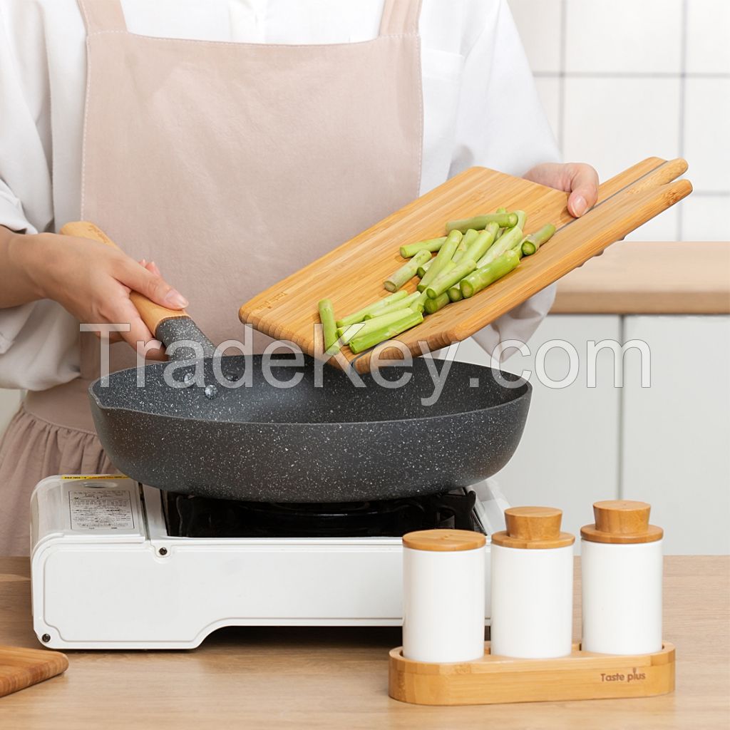Folding Bamboo Cutting Board with Handle, Foldable Wood Cutting Boards for Kitchen