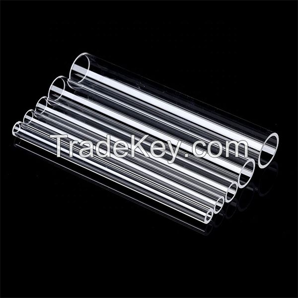 Heat Resistant Quartz Glass Cylinder Tube Fused Silica Transparent Quartz Tubes