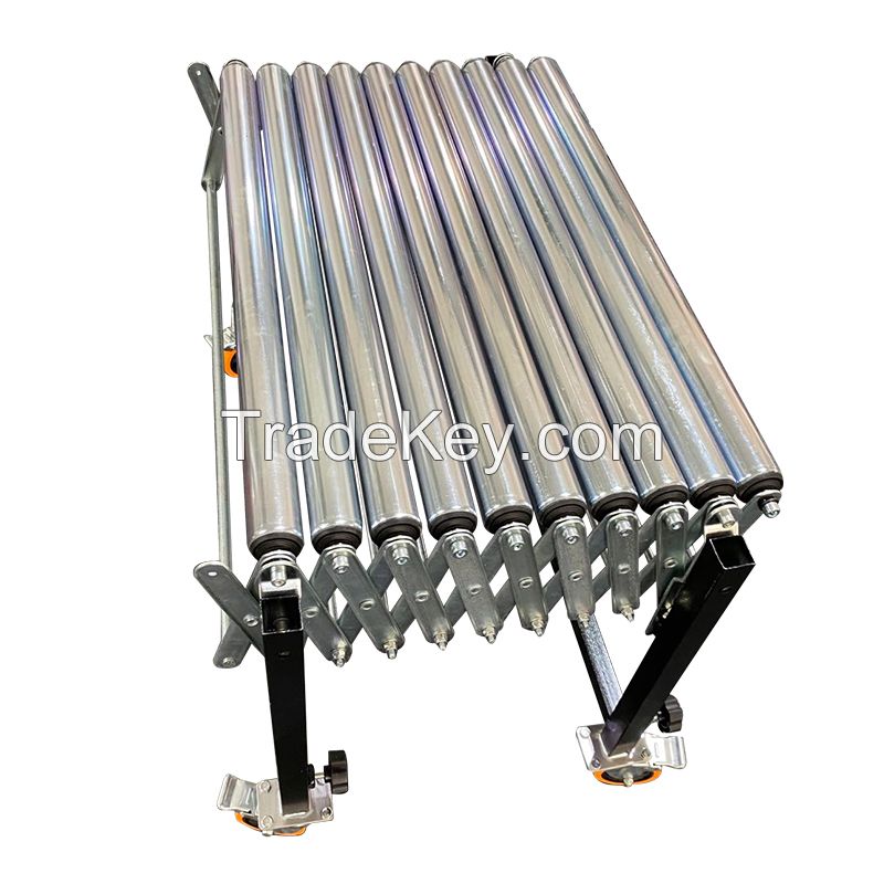 Liangzuo mobile non-power roller conveyor telescopic conveyor machine
